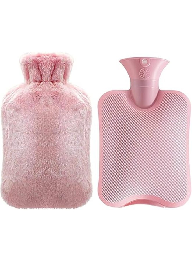 قربة الماء الساخن مع غطاء ناعم - لعلاج التشنجات وتخفيف آلام الرقبة والأكتاف - Image 1